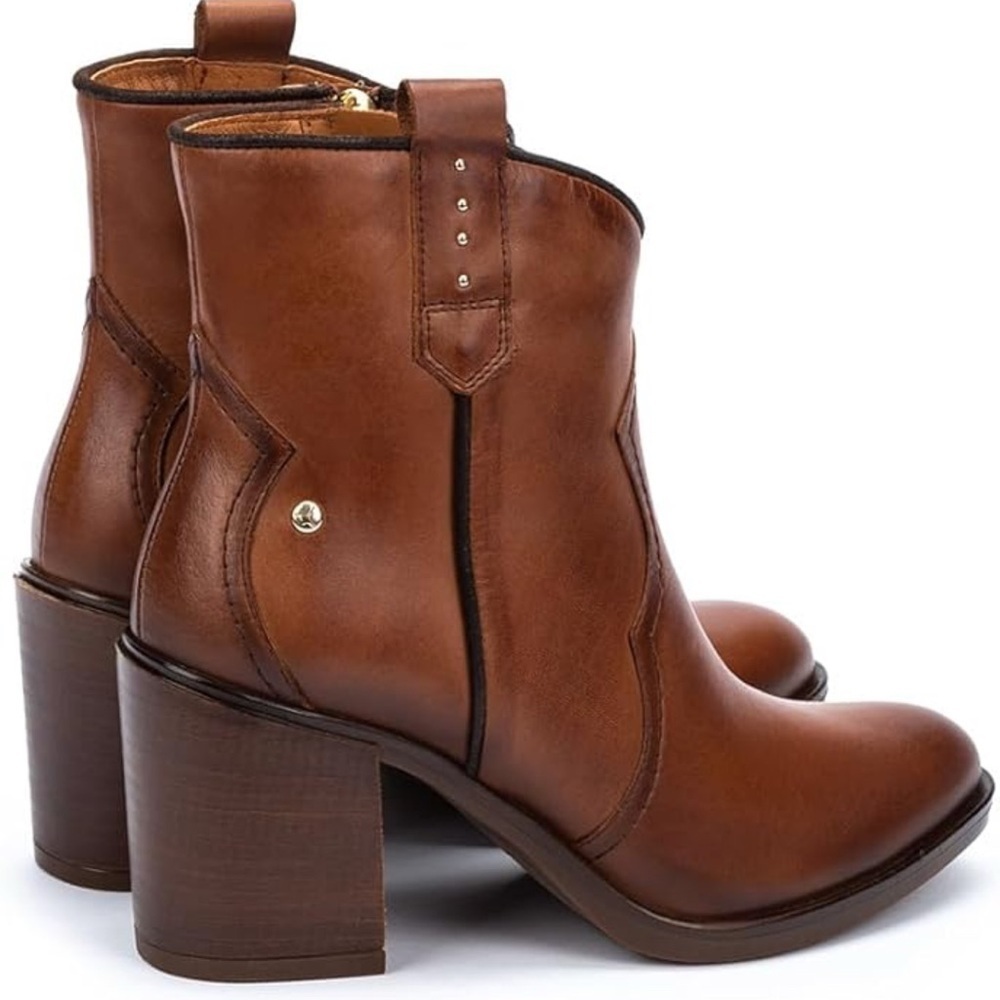 Pikolonos Rioja Women’s Brown Leather Western Style Ankle Boots NEW US 9.5 EU 40